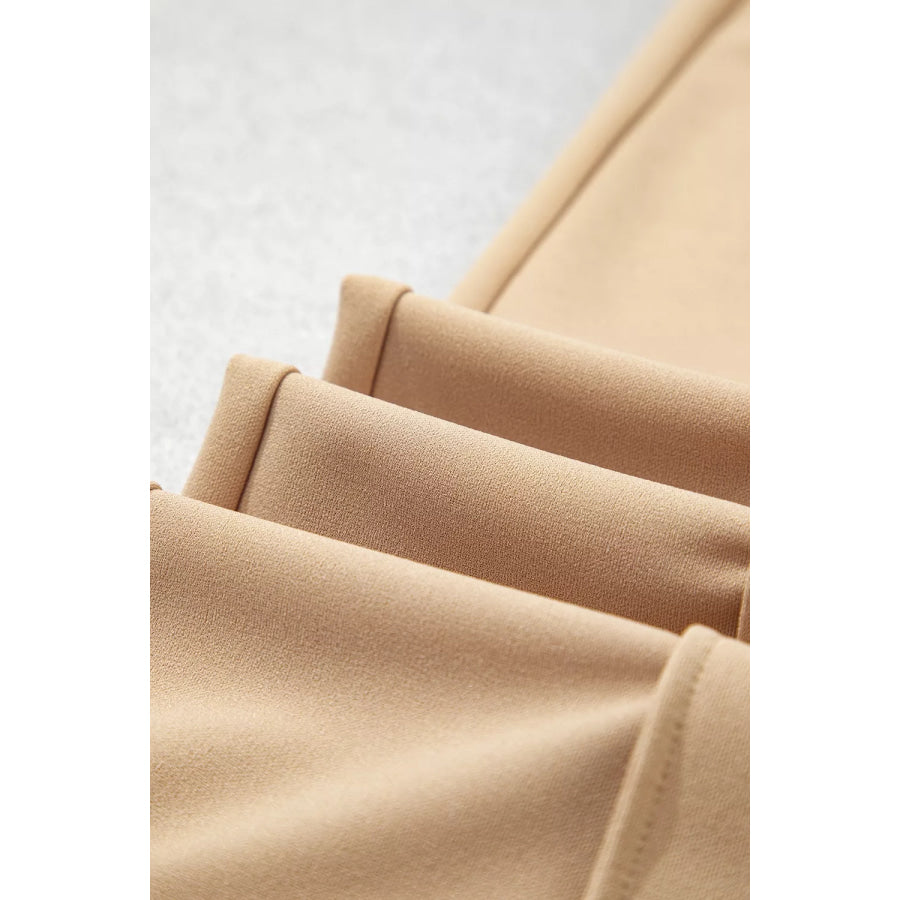 High Waist Full Length Regular Fit Pants Apparel and Accessories