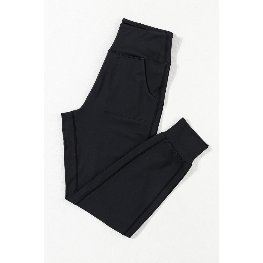 High Waist Joggers with Pockets Apparel and Accessories