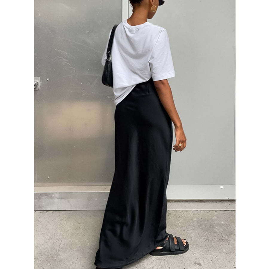 High Waist Maxi Skirt Apparel and Accessories