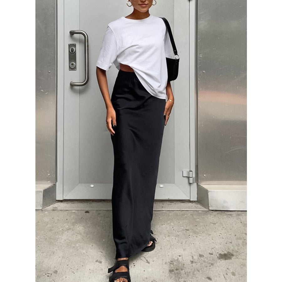High Waist Maxi Skirt Apparel and Accessories