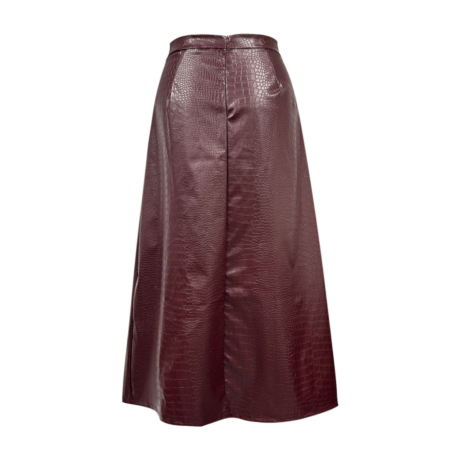 High Waist Midi Skirt Apparel and Accessories