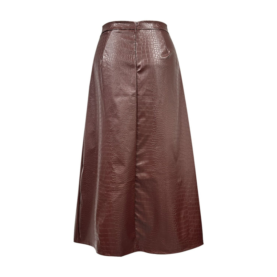 High Waist Midi Skirt Apparel and Accessories