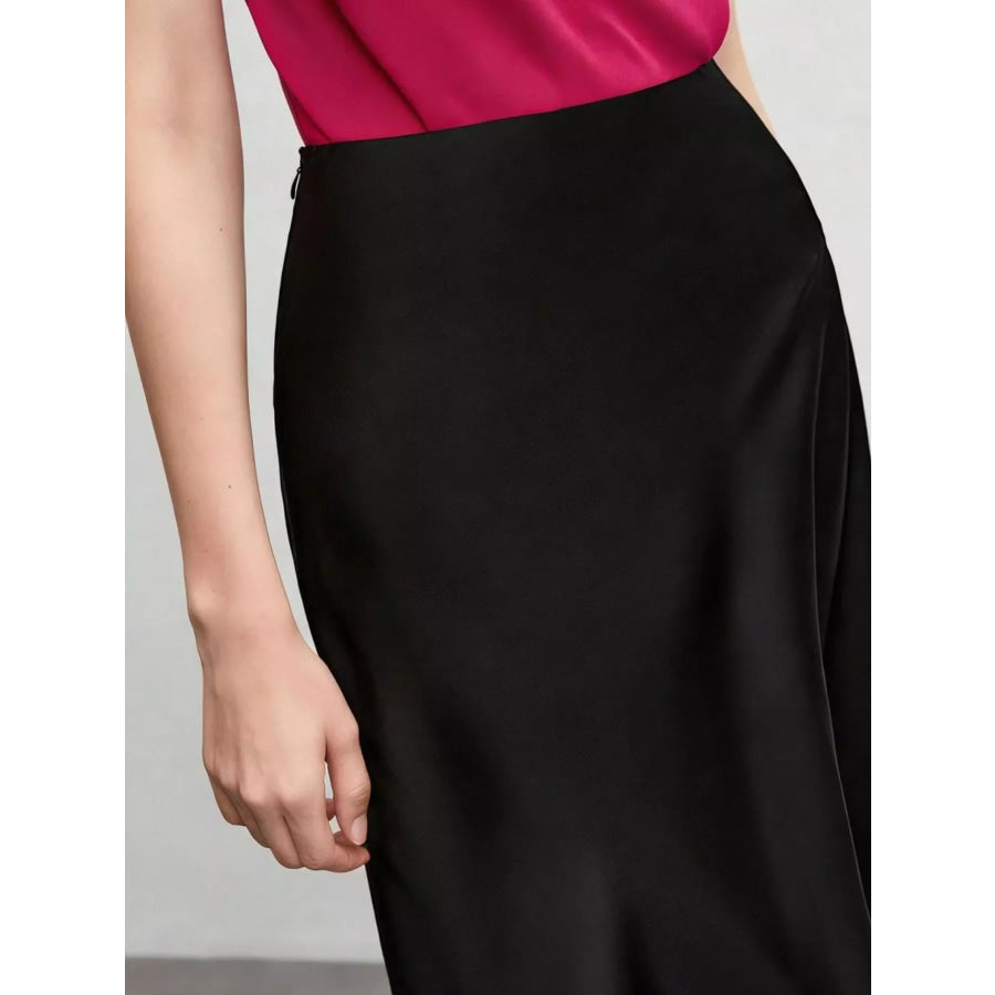 High Waist Midi Skirt Apparel and Accessories