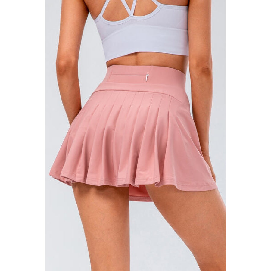 High Waist Pleated Active Skirt Blush Pink / XS Clothing