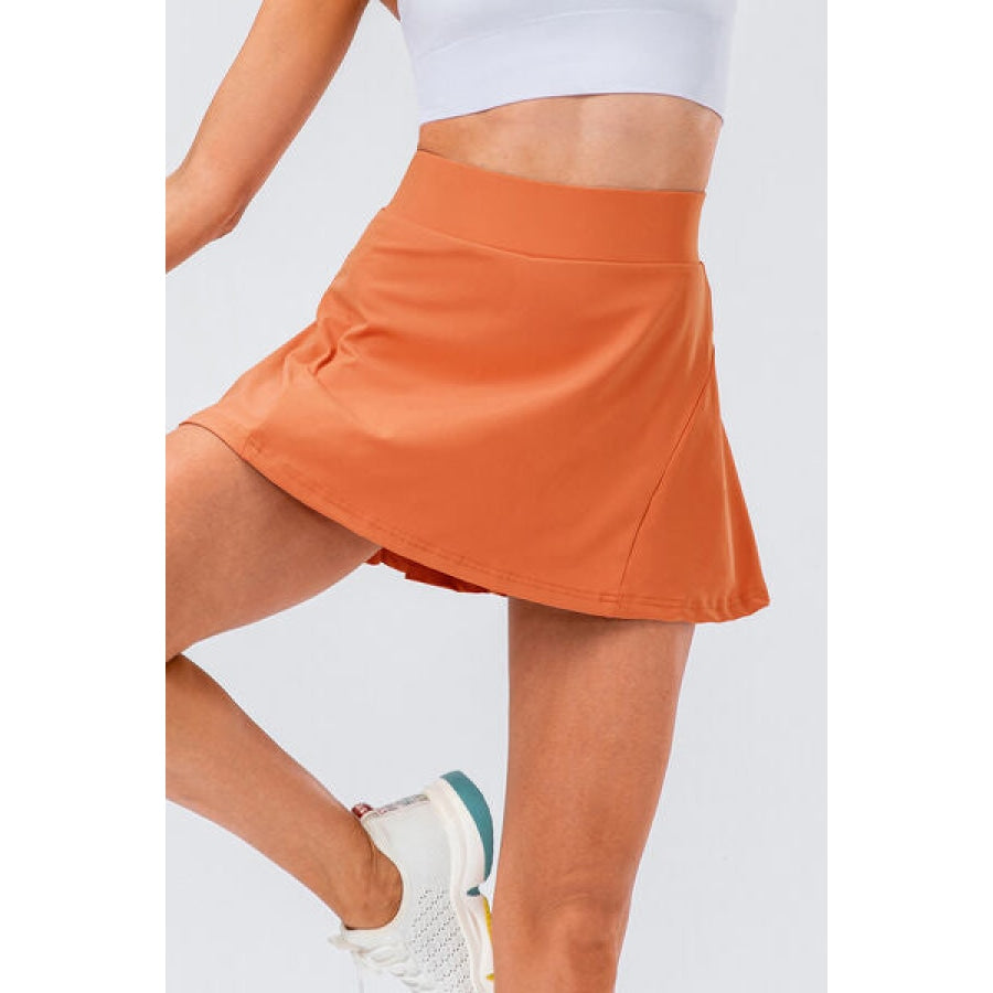 High Waist Pleated Active Skirt Clothing