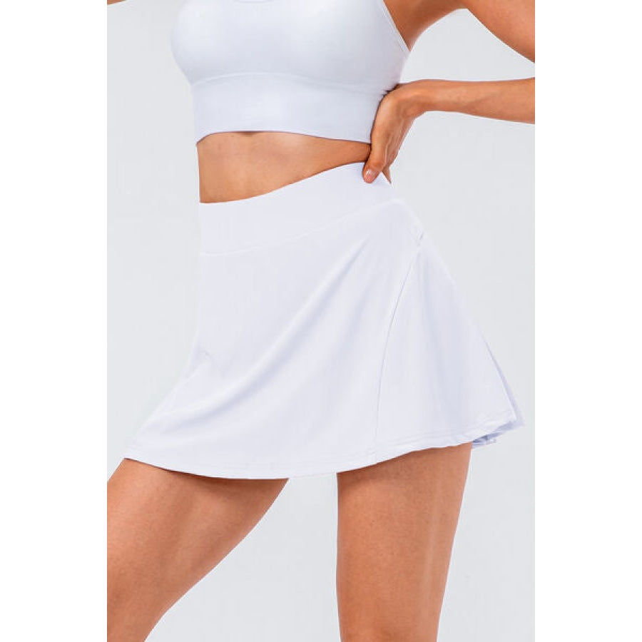 High Waist Pleated Active Skirt Clothing