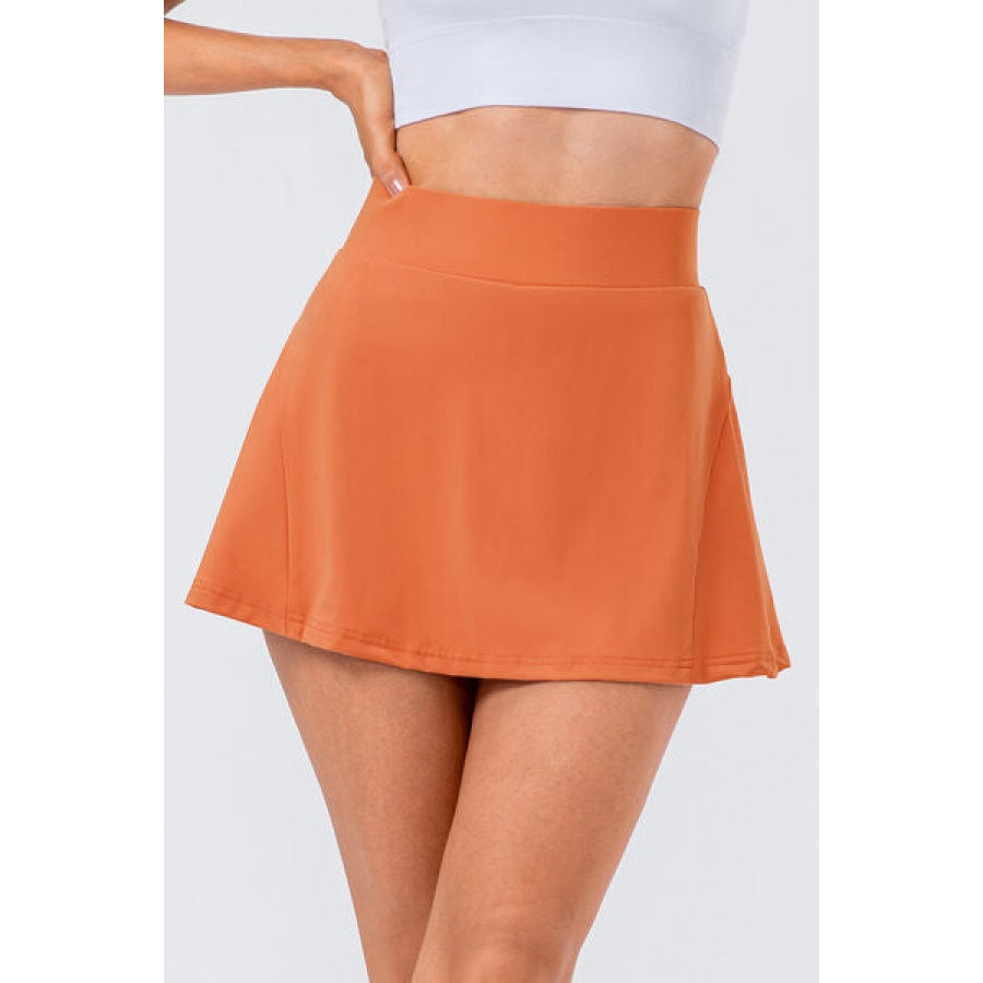 High Waist Pleated Active Skirt Clothing