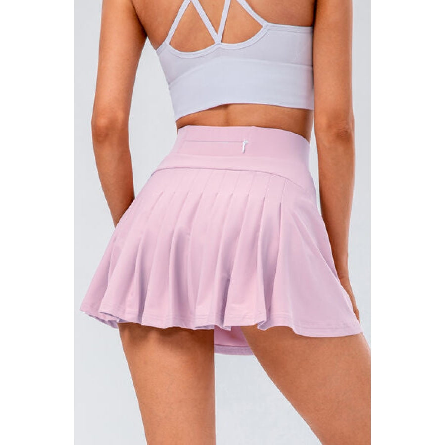 High Waist Pleated Active Skirt Lavender / XS Clothing