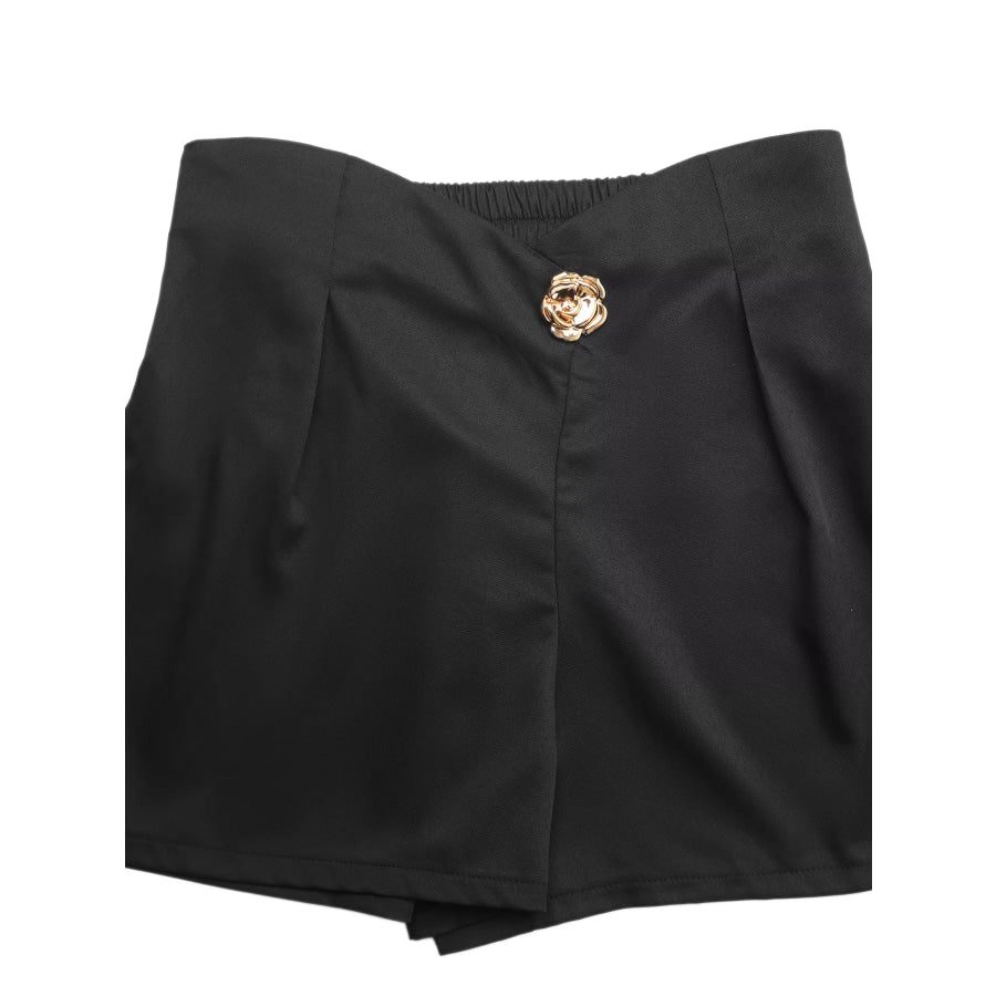 High Waist Pleated Shorts Apparel and Accessories