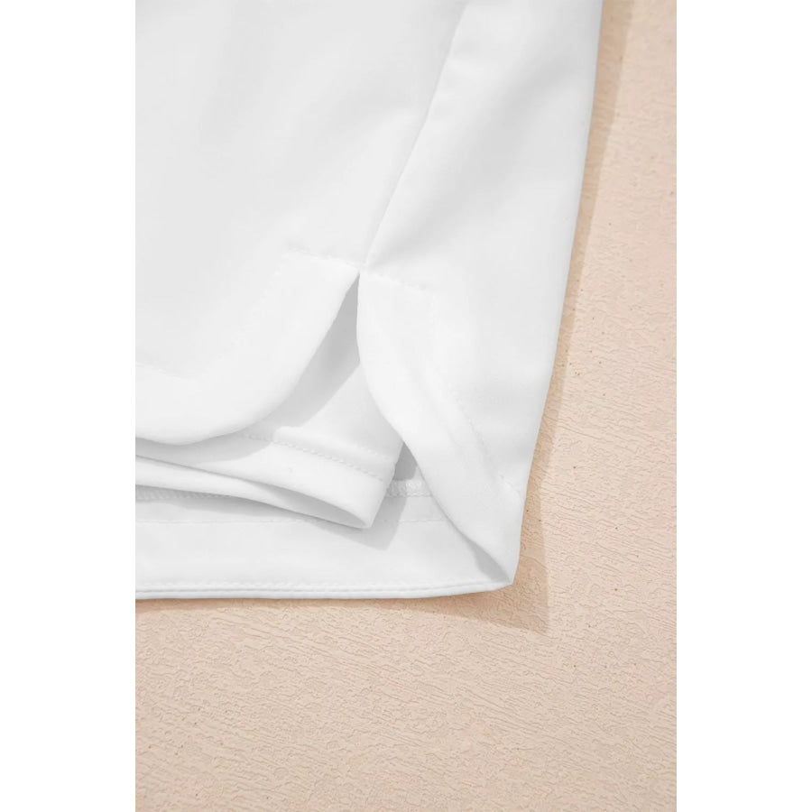 High Waist Ribbed Waistband Shorts Apparel and Accessories
