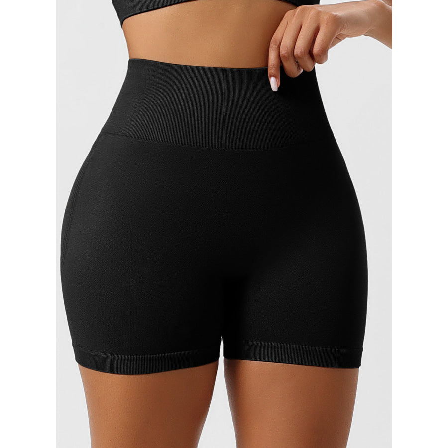 High Waist Shaping Shorts Black / S Apparel and Accessories