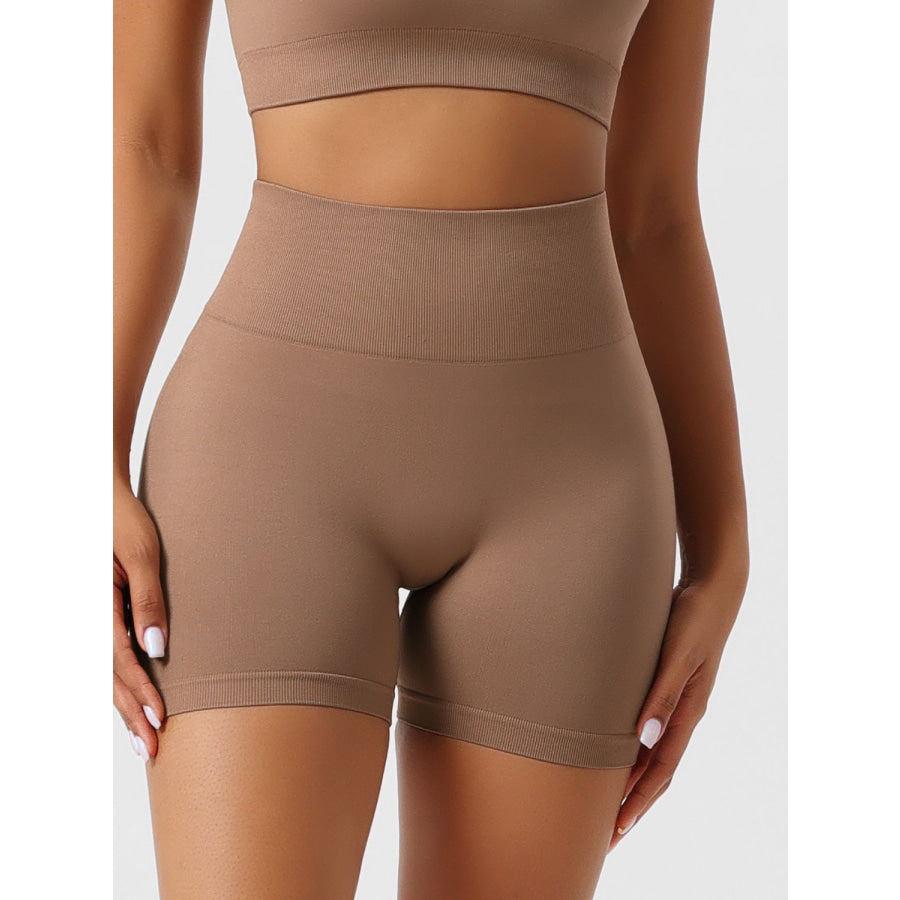 High Waist Shaping Shorts Camel / S Apparel and Accessories