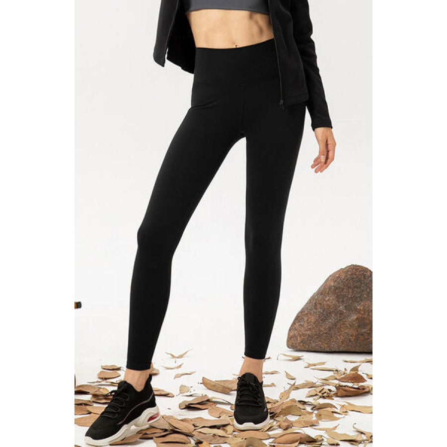 High Waist Skinny Active Pants Black / XS Clothing