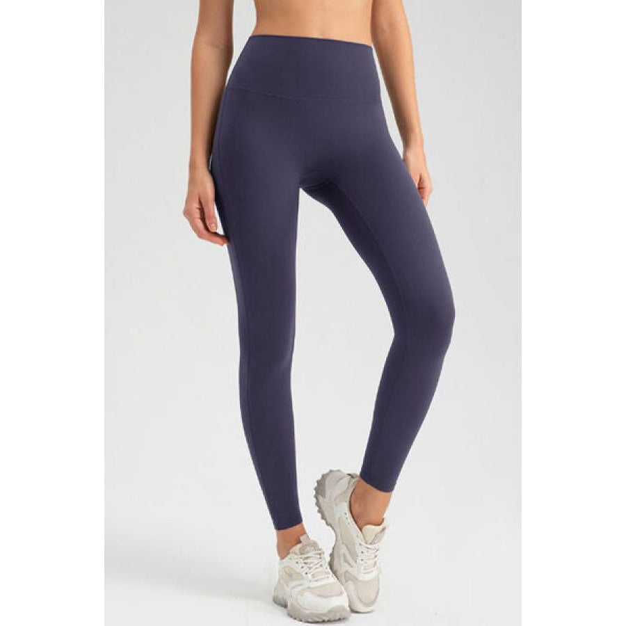 High Waist Skinny Active Pants Blueberry / S Clothing