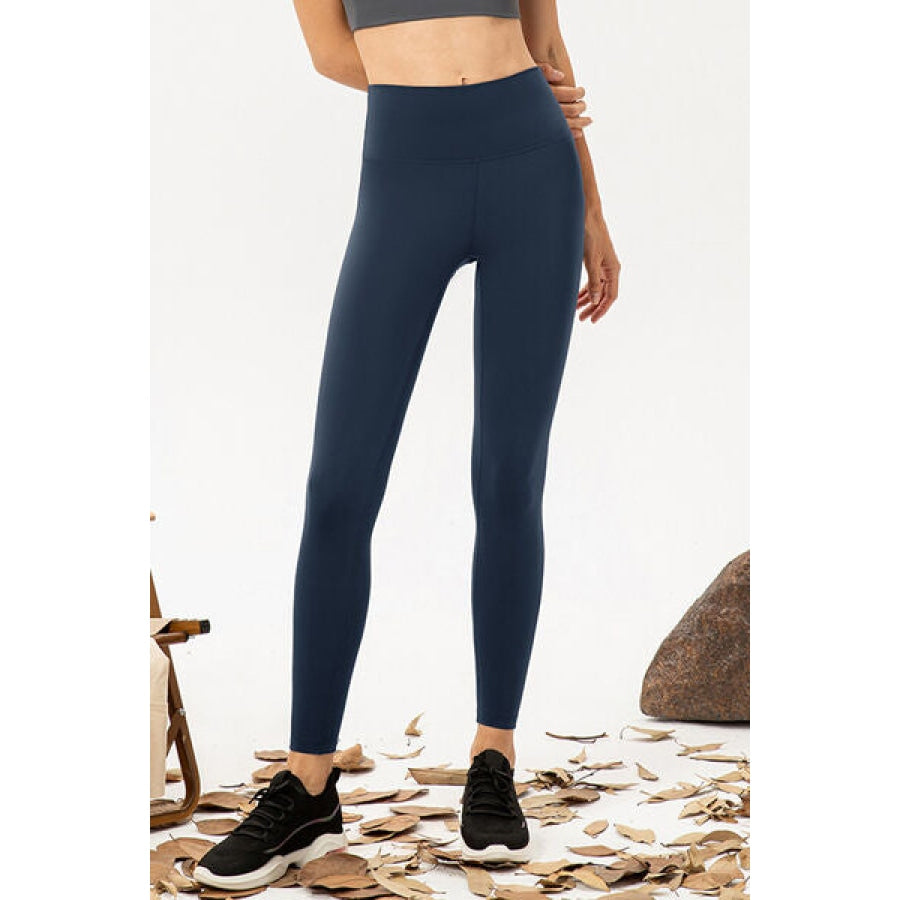 High Waist Skinny Active Pants Dusty Blue / XS Clothing