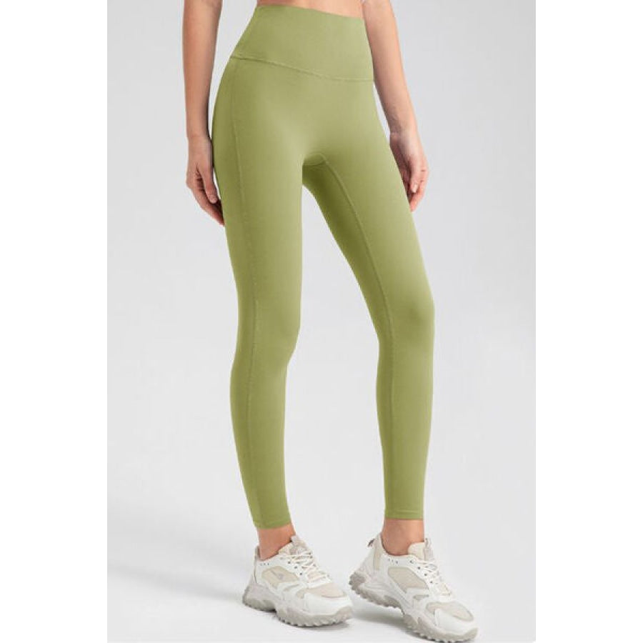 High Waist Skinny Active Pants Matcha Green / S Clothing