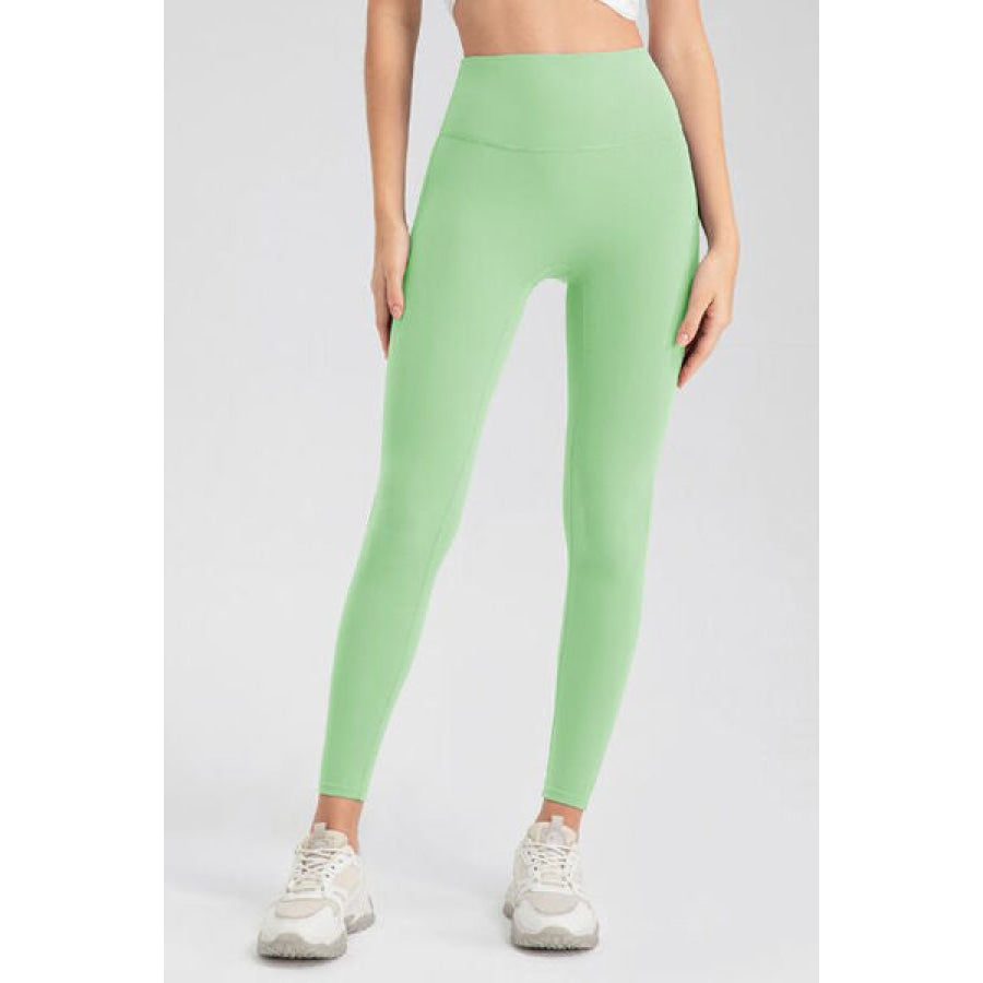 High Waist Skinny Active Pants Mint Green / S Clothing