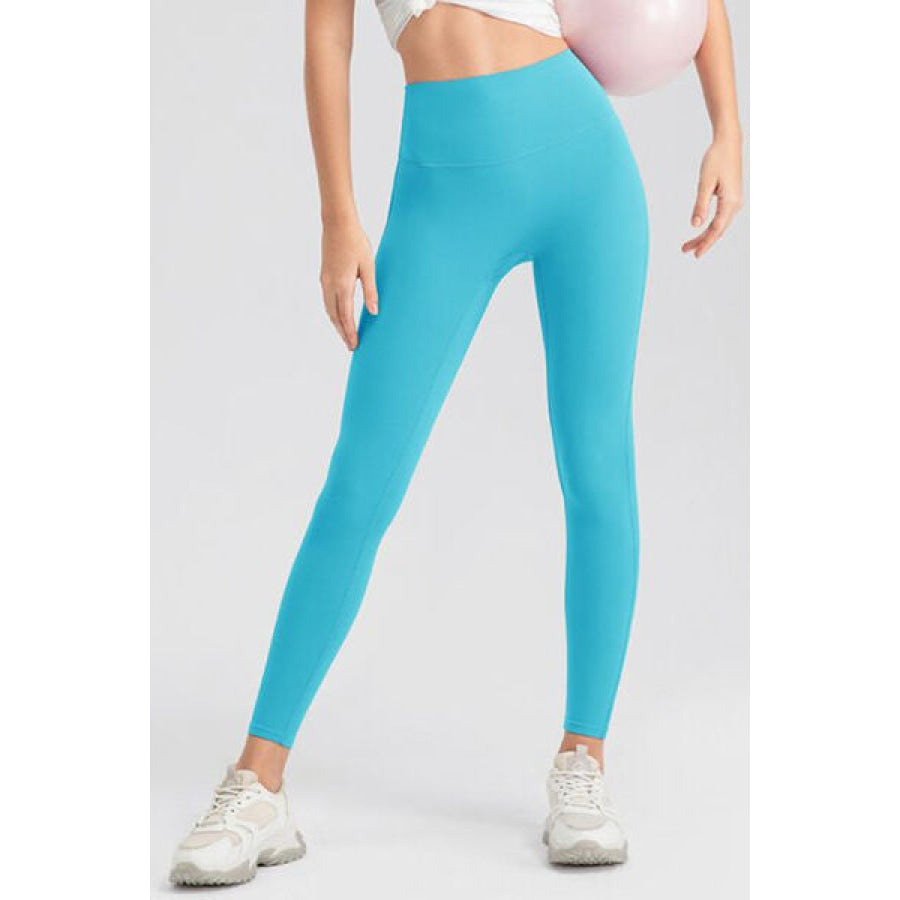 High Waist Skinny Active Pants Pastel Blue / S Clothing