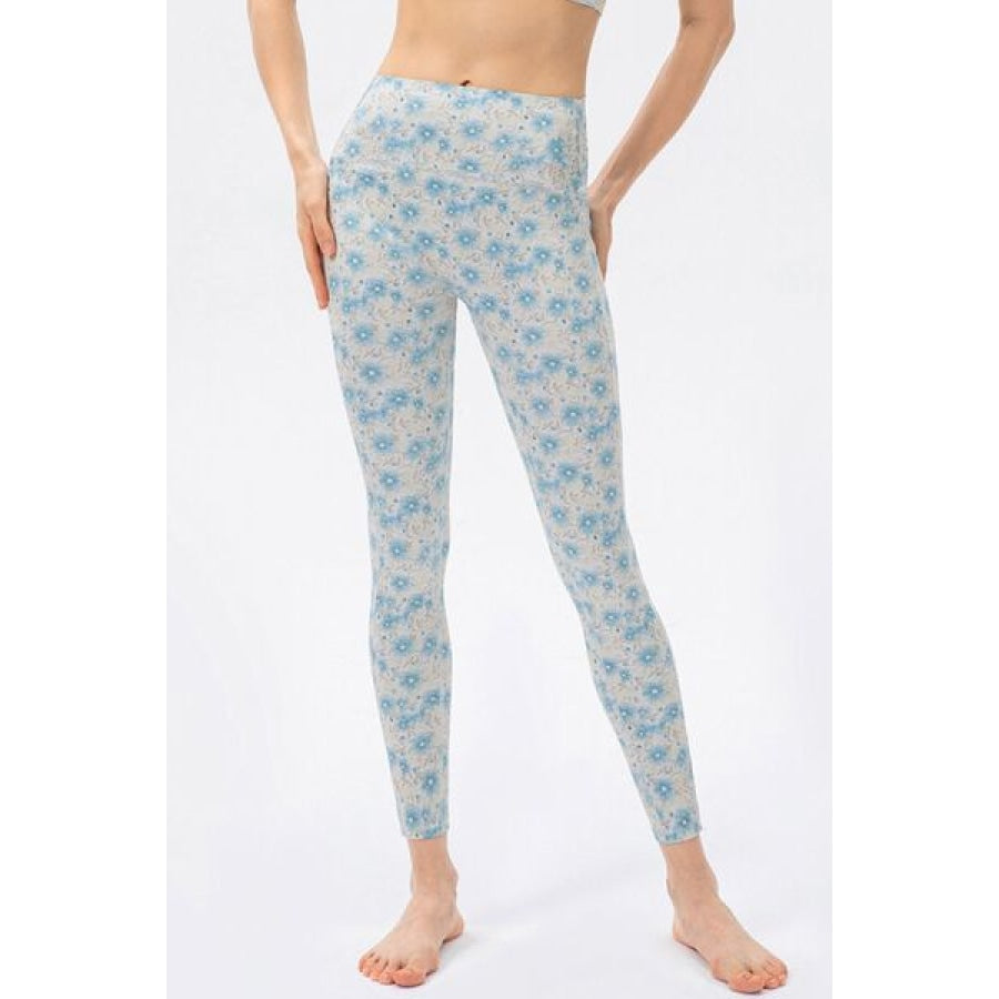 High Waist Skinny Active Pants Pastel Blue / S Clothing