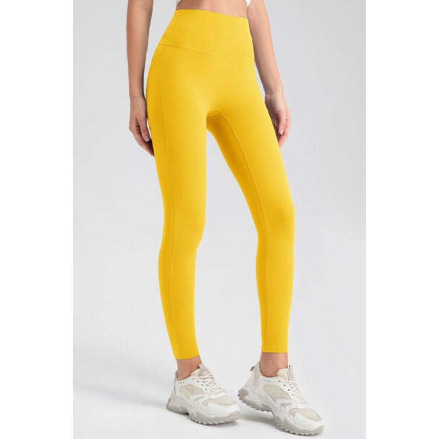 High Waist Skinny Active Pants True Yellow / S Clothing