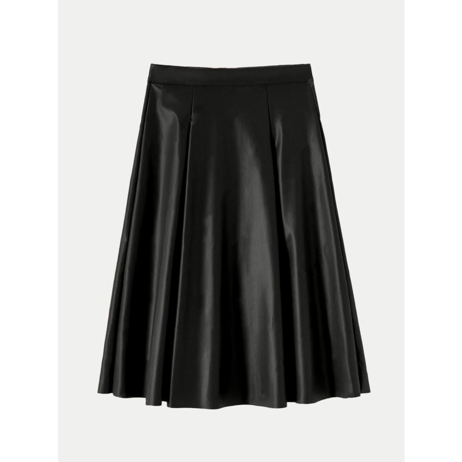 High Waist Skirt with Zipper Apparel and Accessories