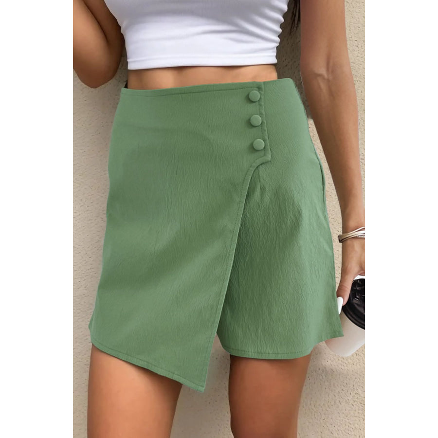 High Waist Skort Green / S Apparel and Accessories