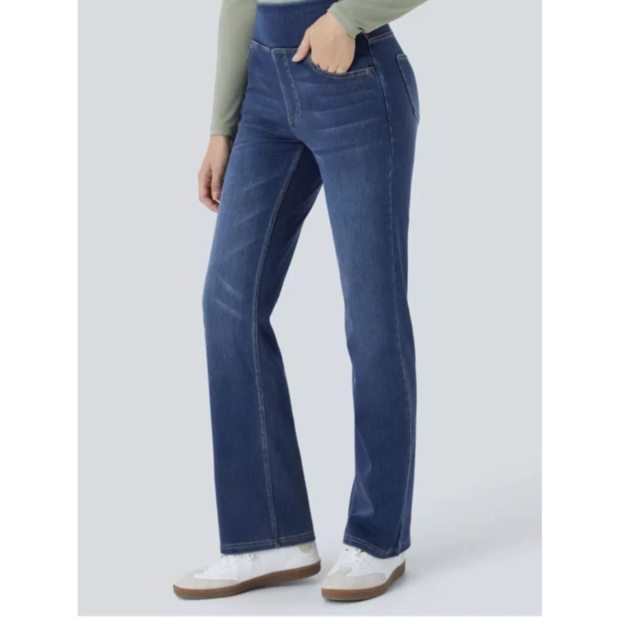 High Waist Slim Fit Jeans Bright Blue / S Apparel and Accessories