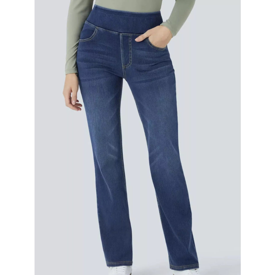 High Waist Slim Fit Jeans Bright Blue / S Apparel and Accessories