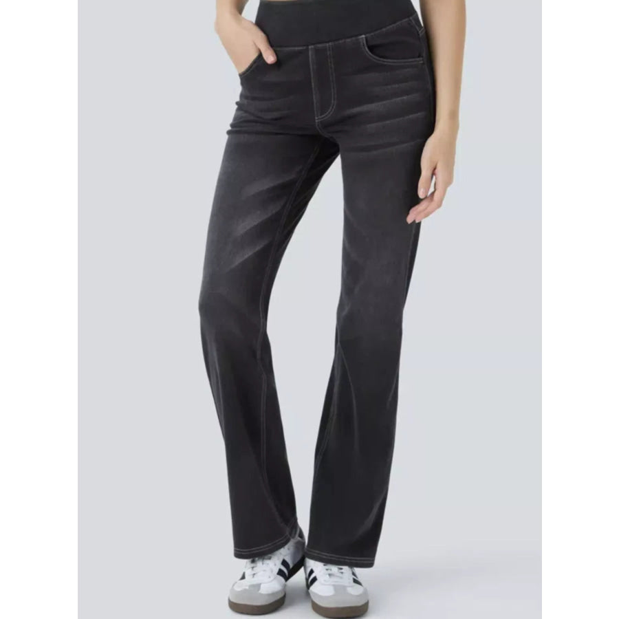 High Waist Slim Fit Jeans Dark Gray / S Apparel and Accessories