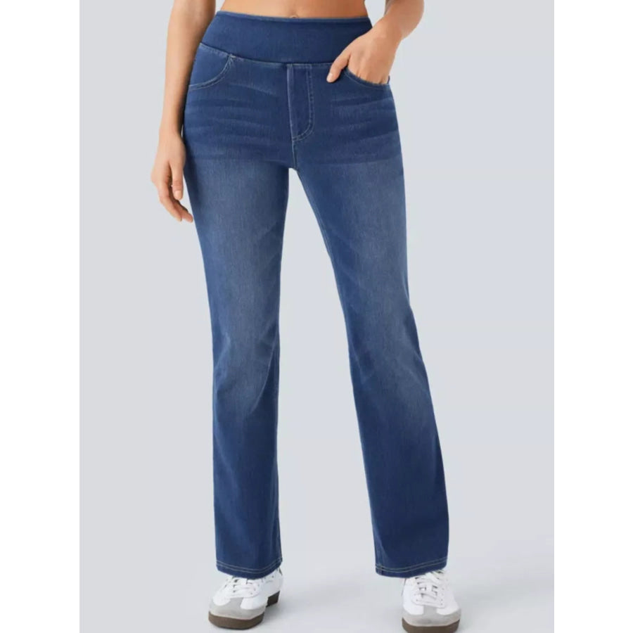 High Waist Slim Fit Jeans Frost Blue / S Apparel and Accessories
