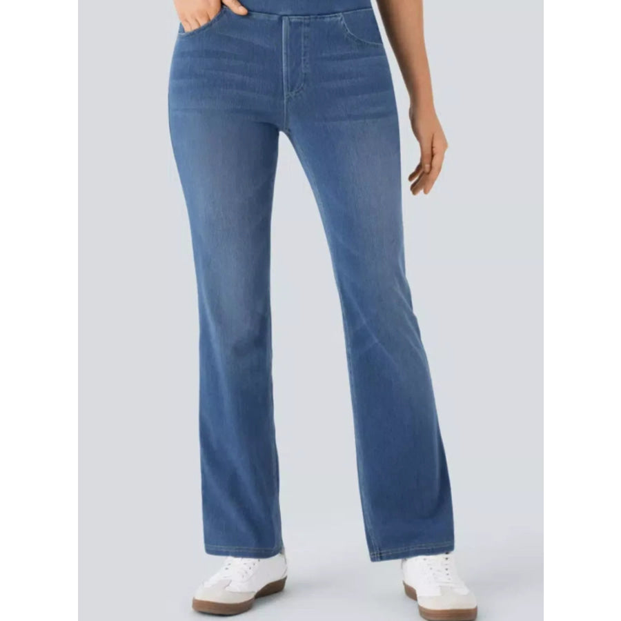 High Waist Slim Fit Jeans Medium Blue / S Apparel and Accessories