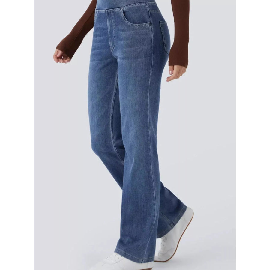 High Waist Slim Fit Jeans Royal Blue / S Apparel and Accessories