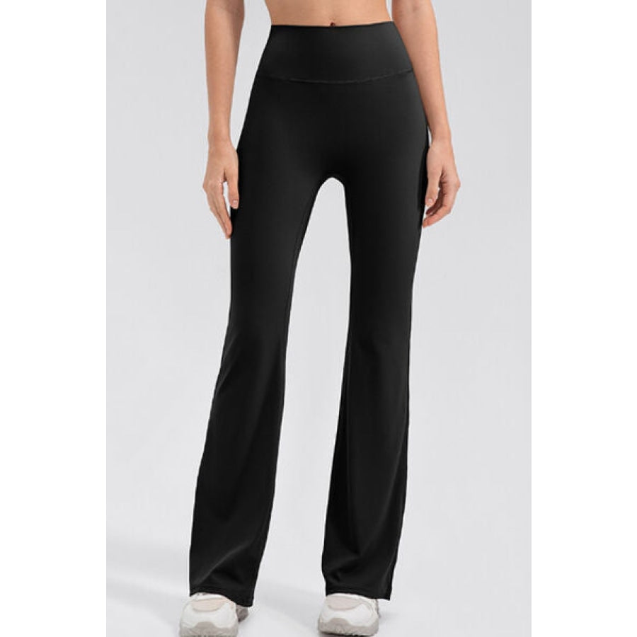 High Waist Straight Active Pants Black / S Clothing