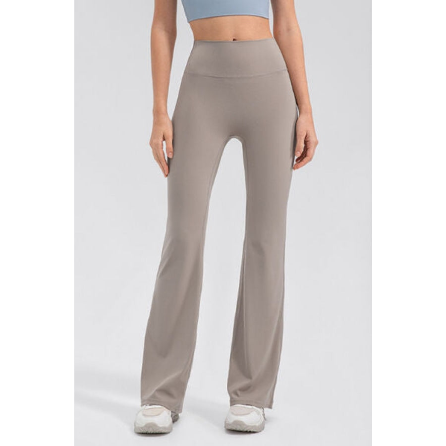 High Waist Straight Active Pants Dust Storm / S Clothing