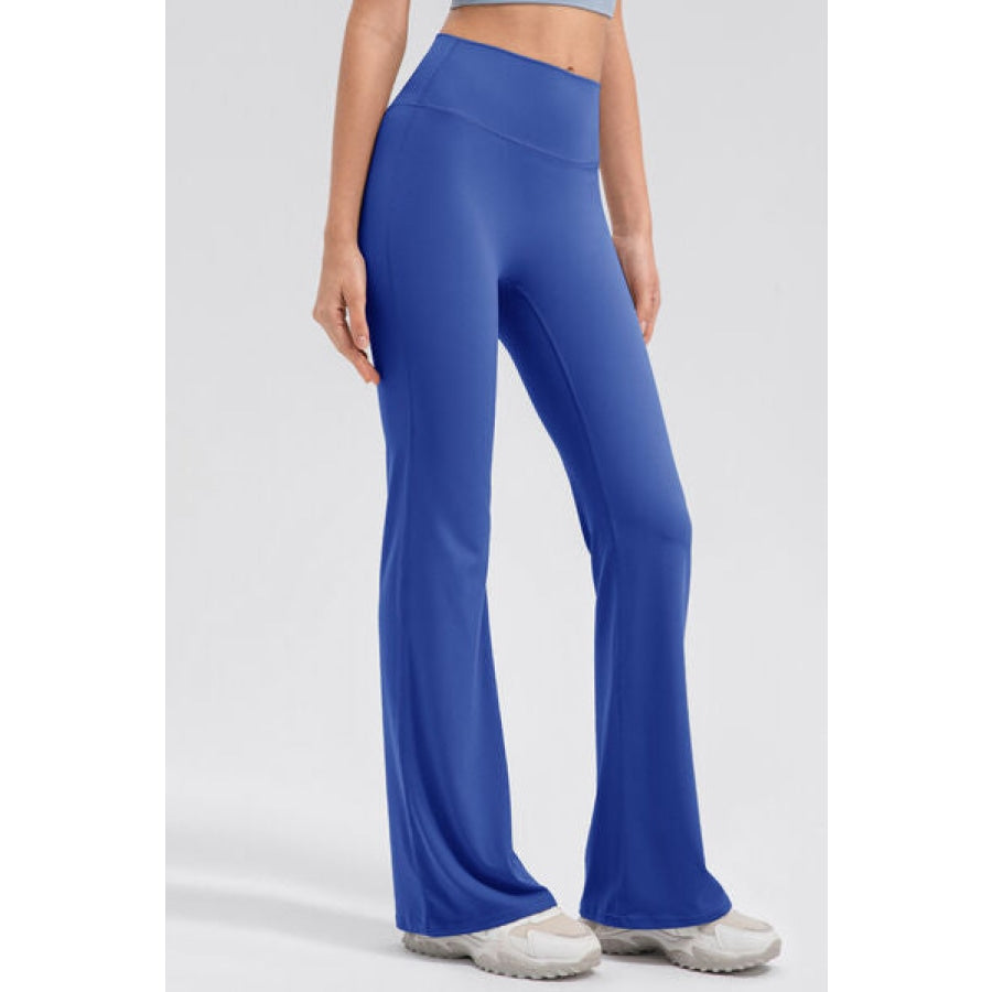 High Waist Straight Active Pants Royal Blue / S Clothing