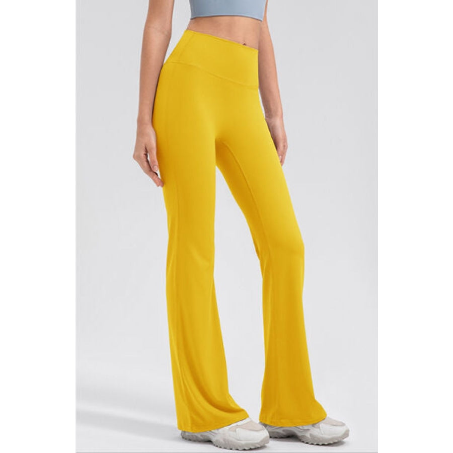 High Waist Straight Active Pants True Yellow / S Clothing