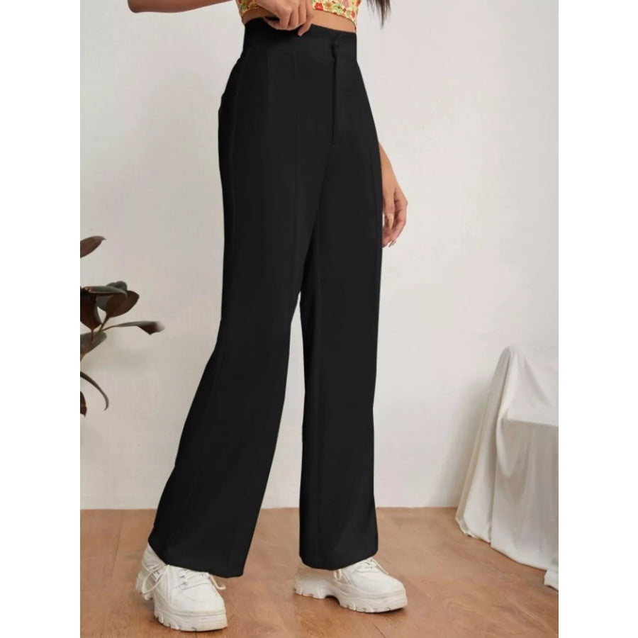 High Waist Straight Leg Dress Pants Apparel and Accessories