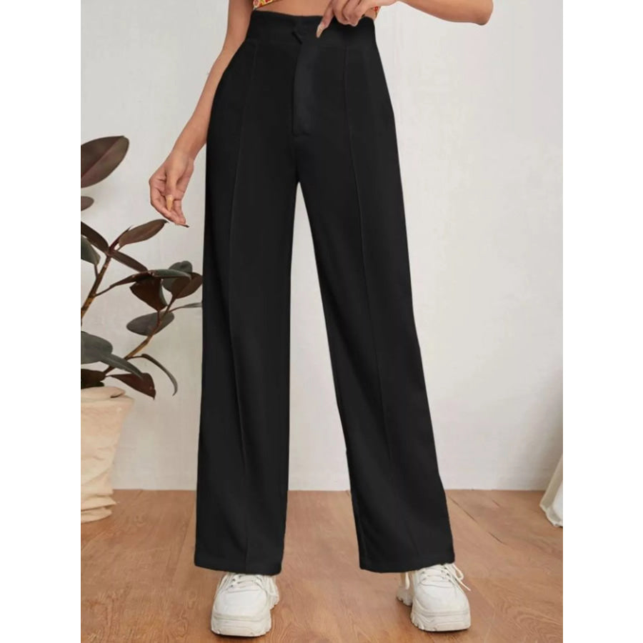 High Waist Straight Leg Dress Pants Apparel and Accessories
