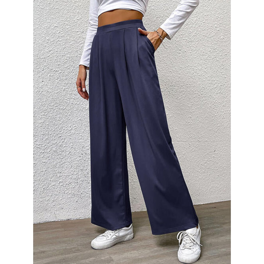 High Waist Straight Pants Clothing