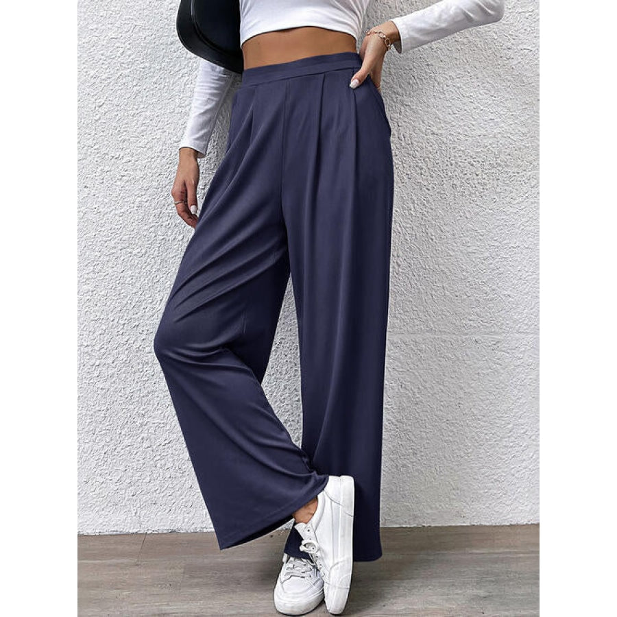 High Waist Straight Pants Clothing