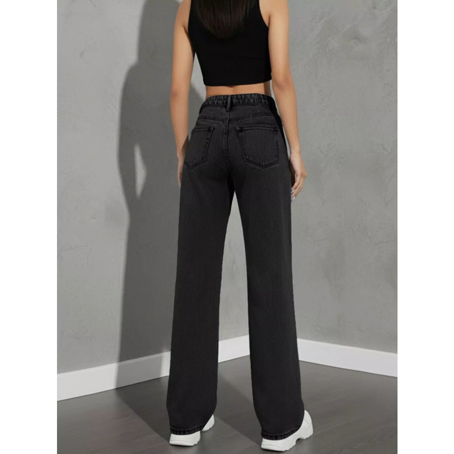High Waist Wide Leg Jeans Apparel and Accessories
