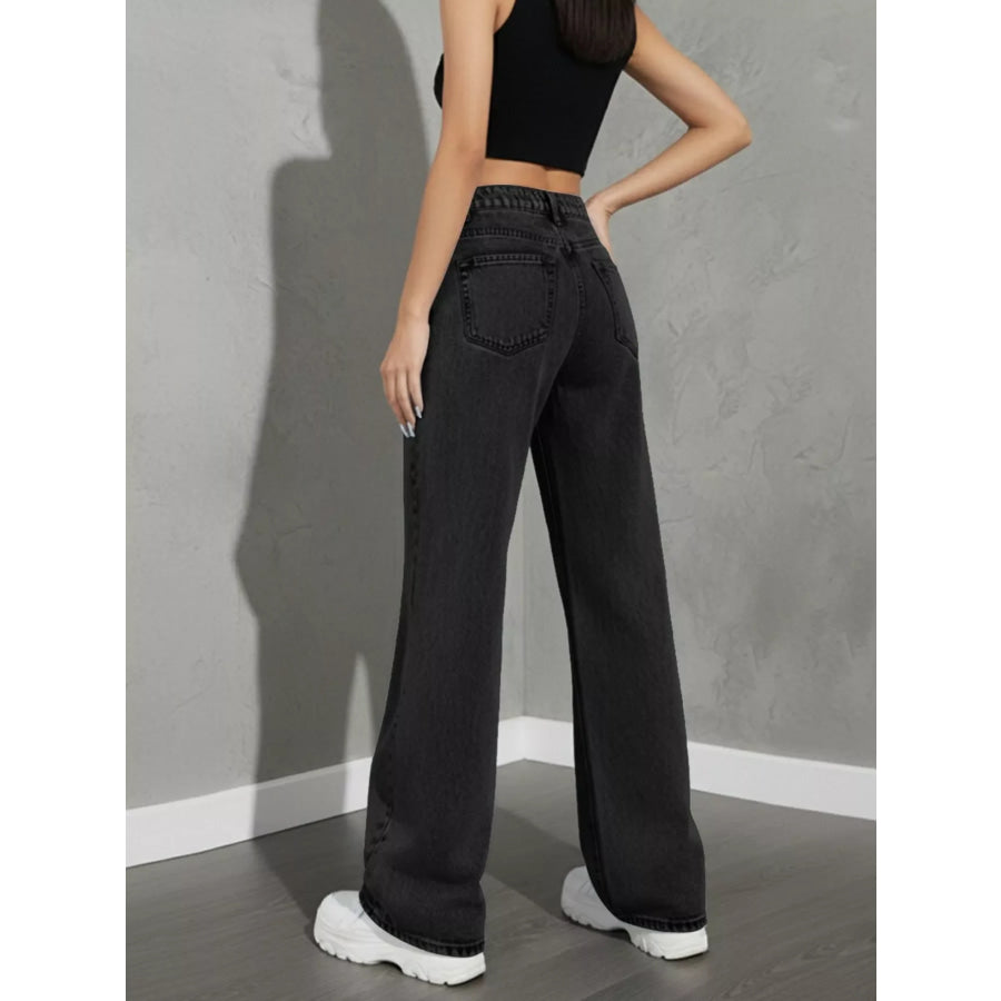 High Waist Wide Leg Jeans Apparel and Accessories