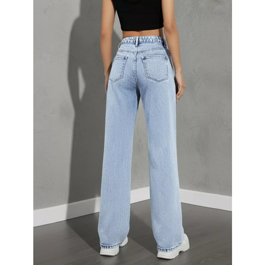 High Waist Wide Leg Jeans Apparel and Accessories