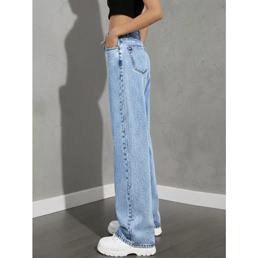High Waist Wide Leg Jeans Apparel and Accessories