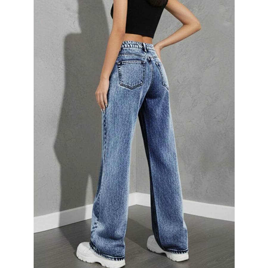 High Waist Wide Leg Jeans Apparel and Accessories