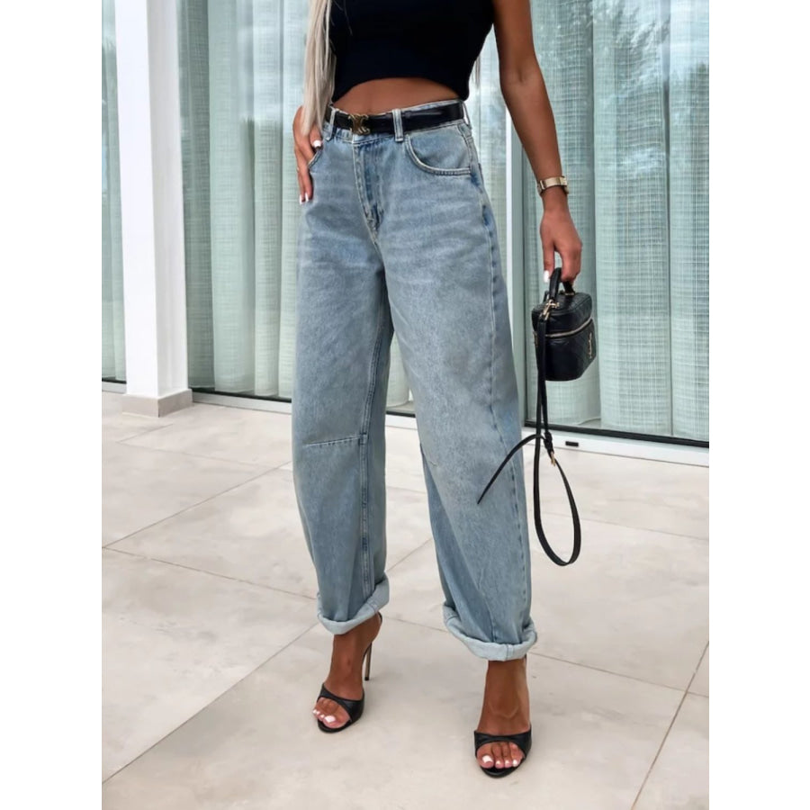 High Waist Wide Leg Jeans Apparel and Accessories