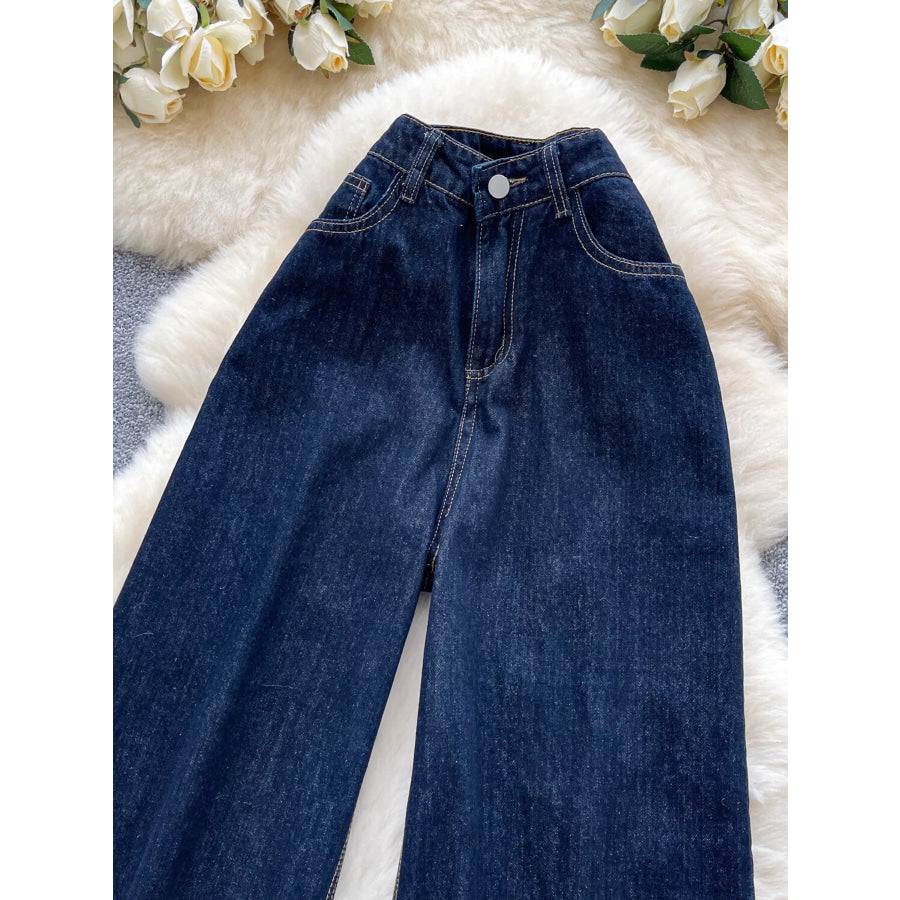 High Waist Wide Leg Jeans Apparel and Accessories