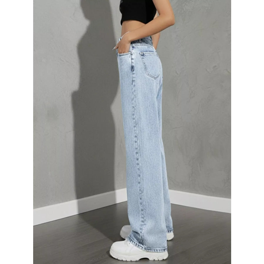 High Waist Wide Leg Jeans Apparel and Accessories