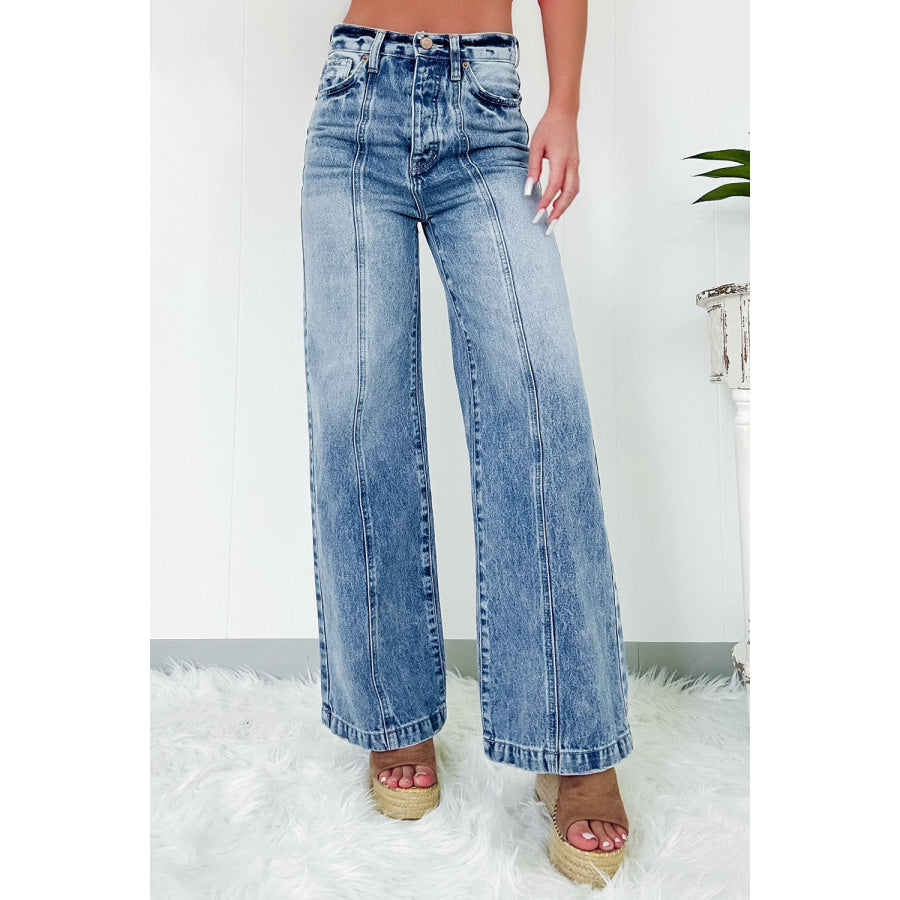 High Waist Wide Leg Jeans Medium / 6 Apparel and Accessories