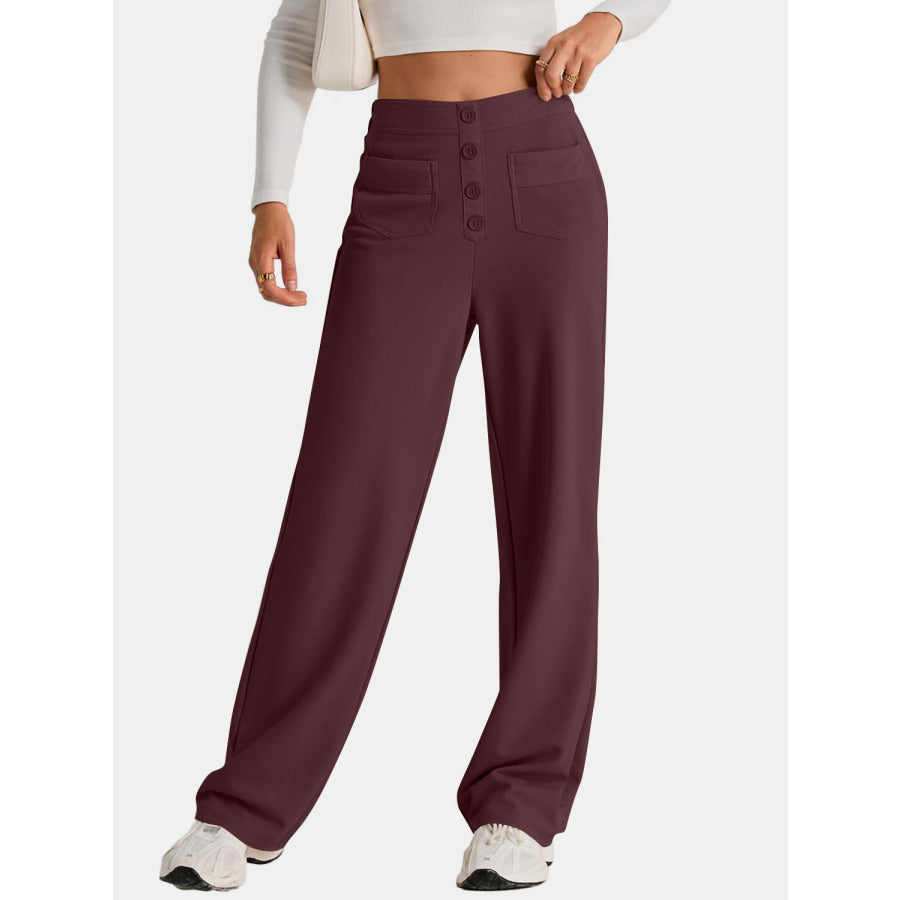 High Waist Wide Leg Pants Apparel and Accessories